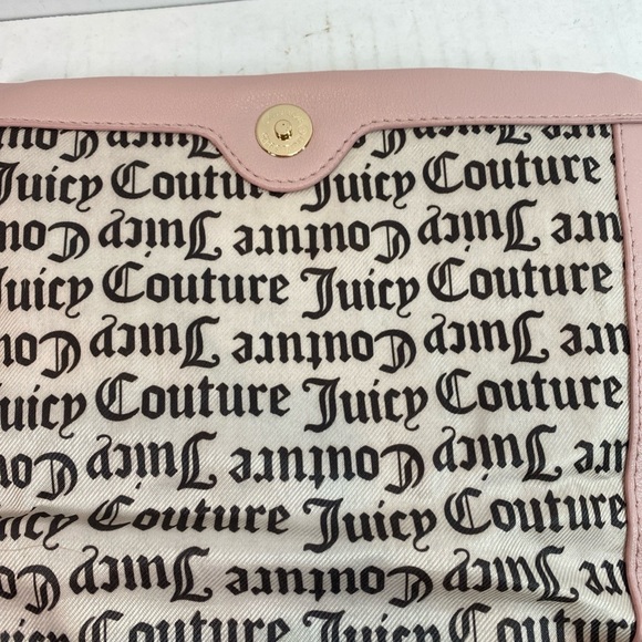 Juicy Couture Purse Crossbody Shoulder Strap Pink Color with gold chain Accents - Picture 7 of 13